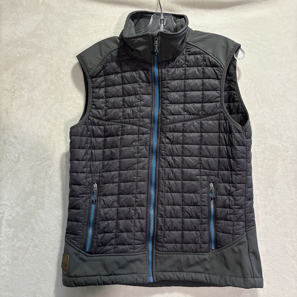 Little Donkey Andy Men's Size Small Sleeveless Quilted Puffer Vest Full Zip Grey